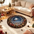 thumbnail image 5 of 3D Illusion Christmas Doormat – 23.62in Round Non-Slip Polyester Mat, Absorbent & Easy Clean, for Front Door Kitchen Bathroom Holiday Decor, 5 of 6