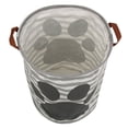 thumbnail image 6 of Foldable Round Large Storage Baskets, 19.7" Waterproof Cotton Linen Laundry Hamper Clothes Basket with Handles for Kids Baby Toy &Clothing Collection (Round - Dog Footprint), 6 of 7