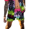 thumbnail image 4 of DYMADE Men Lapel Short Sleeve Shirt Shorts Hawaii Two Piece Sets, 4 of 4