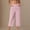 Pink, variant on Vivianyn HD Women's High Waisted Wide Leg Capri Pants, Casual Office Trousers with Pockets,Pink,Size S-XXXL