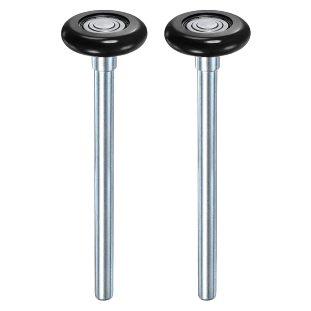 Uxcell Rouleaux de Porte de Garage en Nylon Lot de 2, Roues de Porte de Garage 1.8 Pouces Tige de 7 Pouces, 6200zz pour Portes de Garage/portes à Rabat, Noir