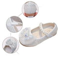 thumbnail image 6 of Huowey Kids Girls Sandals Shoes Fashion Simple Cute Bow Pearl Decoration Versatile Flat Bottom Comfortable Princess Shoes Trendy Footwear, 6.5-7 Years, 6 of 9