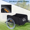 thumbnail image 6 of Aosom Bicycle Cargo Trailer, Two-Wheel Bike Luggage Wagon Trailer with Removable Cover, Red, 6 of 10