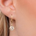 thumbnail image 3 of Gem Stone King 14K Yellow Gold Peach Morganite Earrings for Women | 3.40 Cttw | Gemstone October Birthstone | Round 8MM, 3 of 6