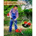 thumbnail image 6 of Seipouy Gas Weed Wacker 5 in 1 Lawn String Trimmer/Edger Gas Powe 52cc Strong Powerful Full Functioning Guard Accessories Cordless Hedge Trimmer Brush Cutter Handheld Weed Eater for Lawn Garden Yard, 6 of 10