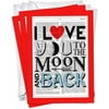 To The Moon Valentines/Galentines Day Greeting Cards | 3 Pack Set (5x7)