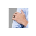 thumbnail image 2 of Gem & Harmony Mens Titanium Textured Black Plated Band Ring (8mm) for Men, 2 of 6