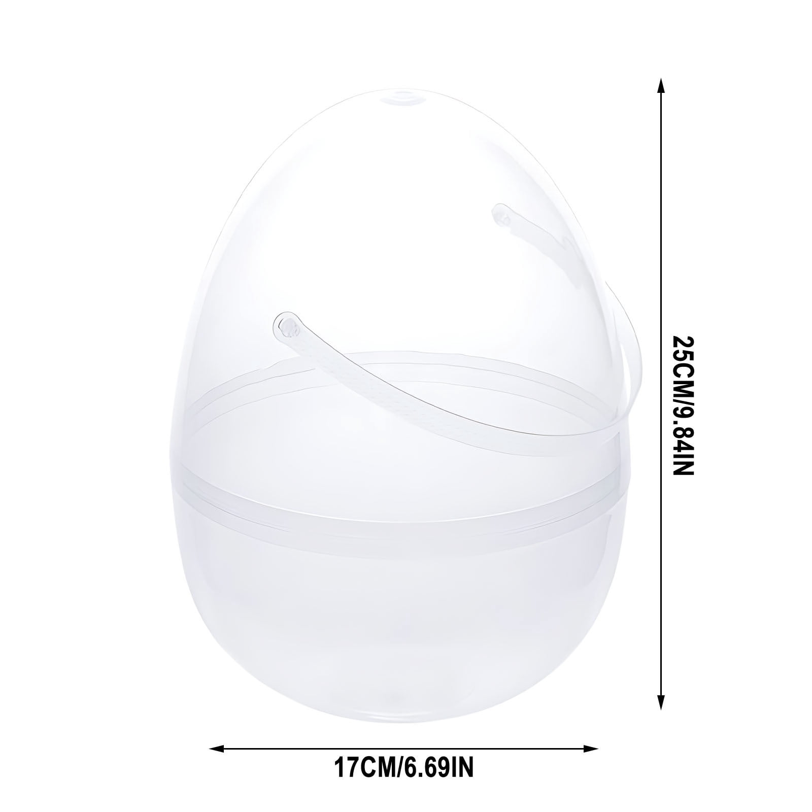 Lunxisen 4 Pcs Easter Egg Storage Container Transparent Portable Twist Lock Design for Holiday Decoration and Organization