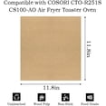 thumbnail image 2 of Air Fryer Paper Liners Disposable Compatible with COSORI CTO-R251S Air Fryer Toaster Oven, 100PCS Unbleached Parchment Paper Sheets for Baking 11.8 x 11.8 In Non-Stick Toaster Oven Liners, 2 of 5