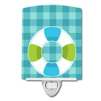 Caroline's Treasures BB8891CNL Nautical Life Preserver Ceramic Night Light, 6x4x3", multicolor
