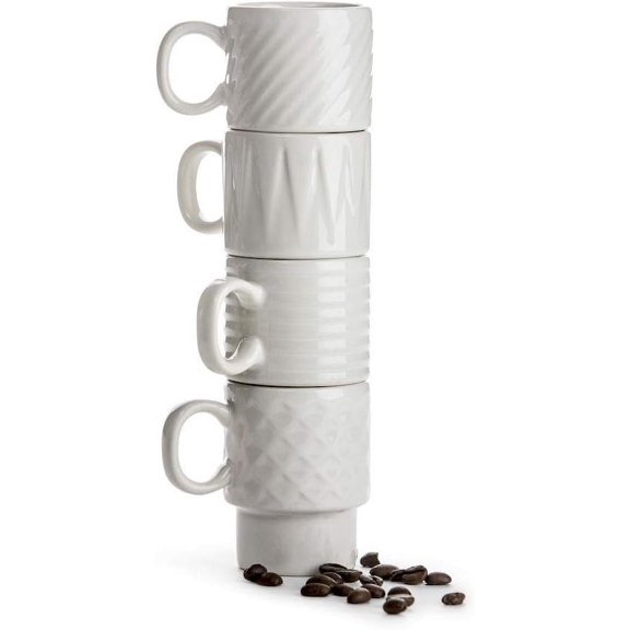 Sagaform SA5017880 Coffee & More Espresso Mug 4-Pack, Ceramic