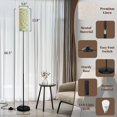 thumbnail image 4 of Floor Lamp for Living Room Bedroom Office with 3 Color Temperature LED Bulb Psychedelic checkerboard mosaic ornament Visually Modern Standing Lamp, Dimmable Corner Floor Lamp with Remote, 4 of 5