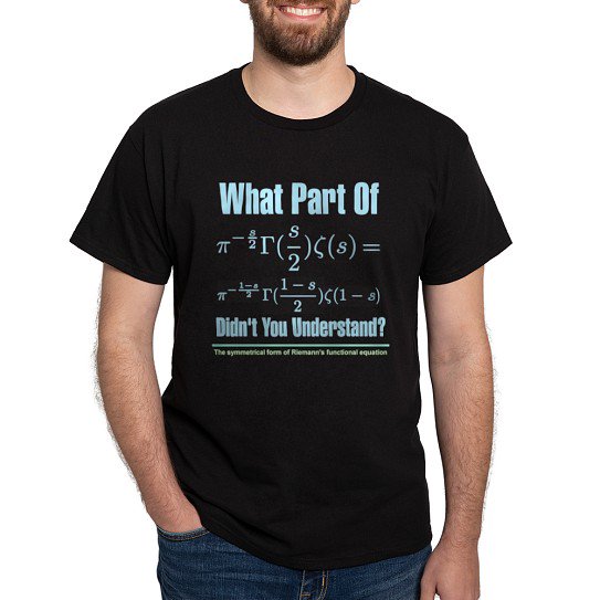 CafePress - What Part Of Riemann's? Dark T Shirt - Men's Classic Cotton T-Shirts