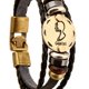 thumbnail image 2 of Jumpingount Hombres Mujeres 12 Constelación de cuero Parejas Brazalete Cuentas de cuero tejidas Joyería Ropa, zapatos y accesorios Miscelánea Geminis 22.5 CM, 2 of 6