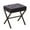 Black, variant on Tcbosik Gray Velvet Upholstered Vanity Ottoman with X-Shape Metal Legs, 18"H Modern Footstool for Bedroom, Living Room & Makeup, Soft Cushion Seat, Easy Assembly
