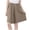 Khaki, variant on WREESH Womens Summer Wide Leg Bermuda Shorts Solid Casual Ankle-Length Shorts Loose Hot Shorts Cotton and Linen Shorts Green
