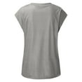 thumbnail image 5 of Aloohaidyvio Tops,Women Casual V-Neck Solid Color Casual Shirts Loose Fit Basic Blouse, 5 of 5