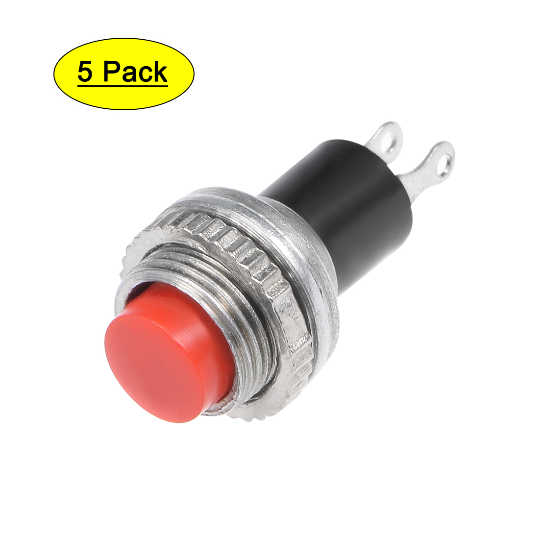 10 Pcs For Auto Red Momentary Contact Small Round ON-OFF Push Button Switch