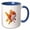 Blue/White, variant on 3drose, Cute Japanese Goldfish Cartoon Style Vector, 11oz Mug