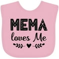 thumbnail image 3 of Inktastic Mema Loves Me Baby Clothes Girls Baby Bib, 3 of 4
