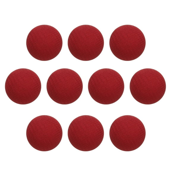 Uxcell 10pcs Fabric Cloth Covered Button 20mm Craft Round Sewing Button, Dark Red