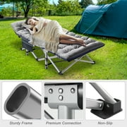 Slsy Folding Camping Cots with 3.3 Inch 2 Sided Mattress,75* 28 Folding Bed Cot with Carry Bag,Folding Sleeping Cot Guest Bed