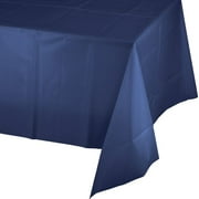 Touch of Color Plastic Tablecover, 54" x 108", Navy, 1 Ct