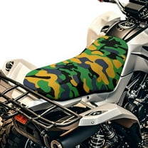 Uorisanigo ATV Seat Cover Universal Green Yellow Camo Four Wheeler Seat Cover ATV Accessories Compatible with Polaris 2014-2024 Sportsman 450 570 850, Washable & Easy to Install