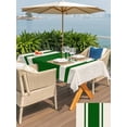 thumbnail image 4 of Outdoor Tablecloth with Umbrella Hole and Zipper, Green Vintage Rectangle Table Cloth 60x102 Inch Waterproof Tablecloth, Geometric Stripes Simple Lines Picnic Table Cover for Patio Camping, 4 of 7