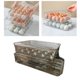thumbnail image 2 of Wosthever Práctica caja de almacenamiento de huevos con tapa para cocina, estante de almacenamiento de huevos transparente y compacto Almacenamiento y organización del hogar Marrón 2 capas, 2 of 5