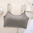 thumbnail image 2 of XUNKUSGA Workout Bras for Women Seamless womens bralettes Spaghetti Double Strap Comfortable Sports Bra Wirefree Scoop Neck Tank Top Bras, 2 of 6