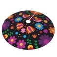 thumbnail image 2 of Kll 36" Christmas Tree Skirt Colorful Floral2 Xmas Tree Skirts Mat For New Year Xmas Holiday Party Indoor Outdoor Home Decoration, 2 of 9