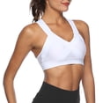 thumbnail image 3 of Yuyuzo Sports Bras for Women High Support Seamless Wireless Racerback Running Comfy Active Crop Tank Tops, 3 of 7