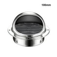thumbnail image 3 of VONKY Stainless Steel Round Bull Nosed External Extractor Vent Outlet For Ducting Ventilation Universal 100mm 1Set, 3 of 6