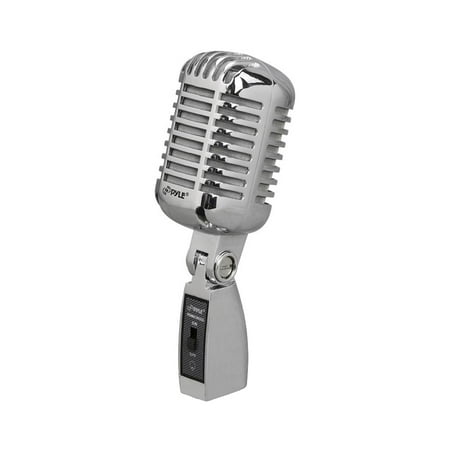 - Classic Retro Dynamic Vocal Microphone, Vintage Style Vocal Mic with 16' ft. XLR Cable (Silver)