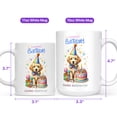 thumbnail image 4 of Happy Birthday Cute Puppy Golden Retriever with Cake Gifts Party Hat Mug Goldens Dog Lover Gifts Idea Coffee Tea Cup - 00029, 4 of 4