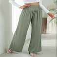 thumbnail image 3 of Pantalon Long Ample à Taille Haute Élastique pour Femmes, 3 of 7