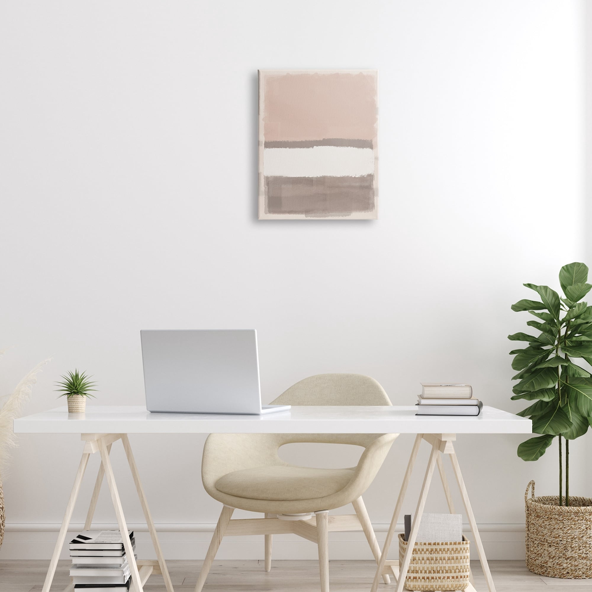 Stupell Industries Simple Abstract Watercolor Neutral Tones Collage Gallery-Wrapped Canvas Print Wall Art, 16x20, by Marcus Prime