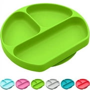 Silikong Suction Plate for Toddlers | BPA Free, 100% Food-Grade Silicone | Microwave, Dishwasher and Oven Safe | Stay Put Divided Baby Feeding Bowls and Dishes for Kids and Infants