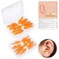 thumbnail image 3 of LAICAIW Ear Plugs, Noise Reduction 10 Pairs Waterproof Reusable Silicone Earplugs for Sleeping, Swimming, Shooting Range, Motorcycles, Work, SNR 32db Ear Plugs for Adults & Kids (Orange), 3 of 7
