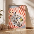 thumbnail image 3 of Oysters and Lemon Poster, Coastal Kitchen Wall Art, Seafood Plate Print, Striped Tablecloth Food Illustration, French Riviera Decor, 3 of 5