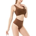 thumbnail image 2 of Women's Mid-Waist Seamless Tummy Control Thong Shapewear Panties Girdle Underwear, 2 of 6