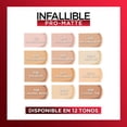 thumbnail image 3 of L'Oréal Paris, Base de maquillaje líquida de larga duración, Infallible 24h Pro-matte, Tono Natural Buff 103, 30ml, 3 of 7