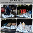 thumbnail image 3 of FOR U DESIGNS Blue Flower Print All Weather Car Trunk Mat Non-Slip Stylish Cargo Liner Heavy Duty Durable Rear Trunk Protection for Most Vehicles, 3 of 7