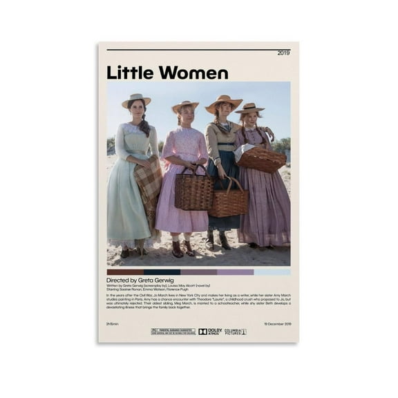 Little Women Minimalist Movie Poster Vintage Poster 90s Canvas Wall Art Room Aesthetic Decor Posters