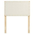 thumbnail image 4 of Sparta Weave Vegan Leather Twin Headboard in Natural Beige, 4 of 9