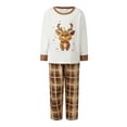 thumbnail image 3 of Jaweiwi Christmas Family Pajamas Matching Set Long Sleeve Elk Print Tops and Plaid Pants Holiday Sleepwear for Women Men Kids Baby, 3 of 10