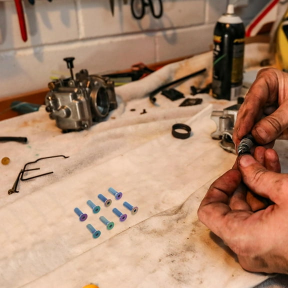 UPGRATOR 8Pcs Durable Materials Metal Flat Head Round Head Steering Wheel Screws for DIY Users