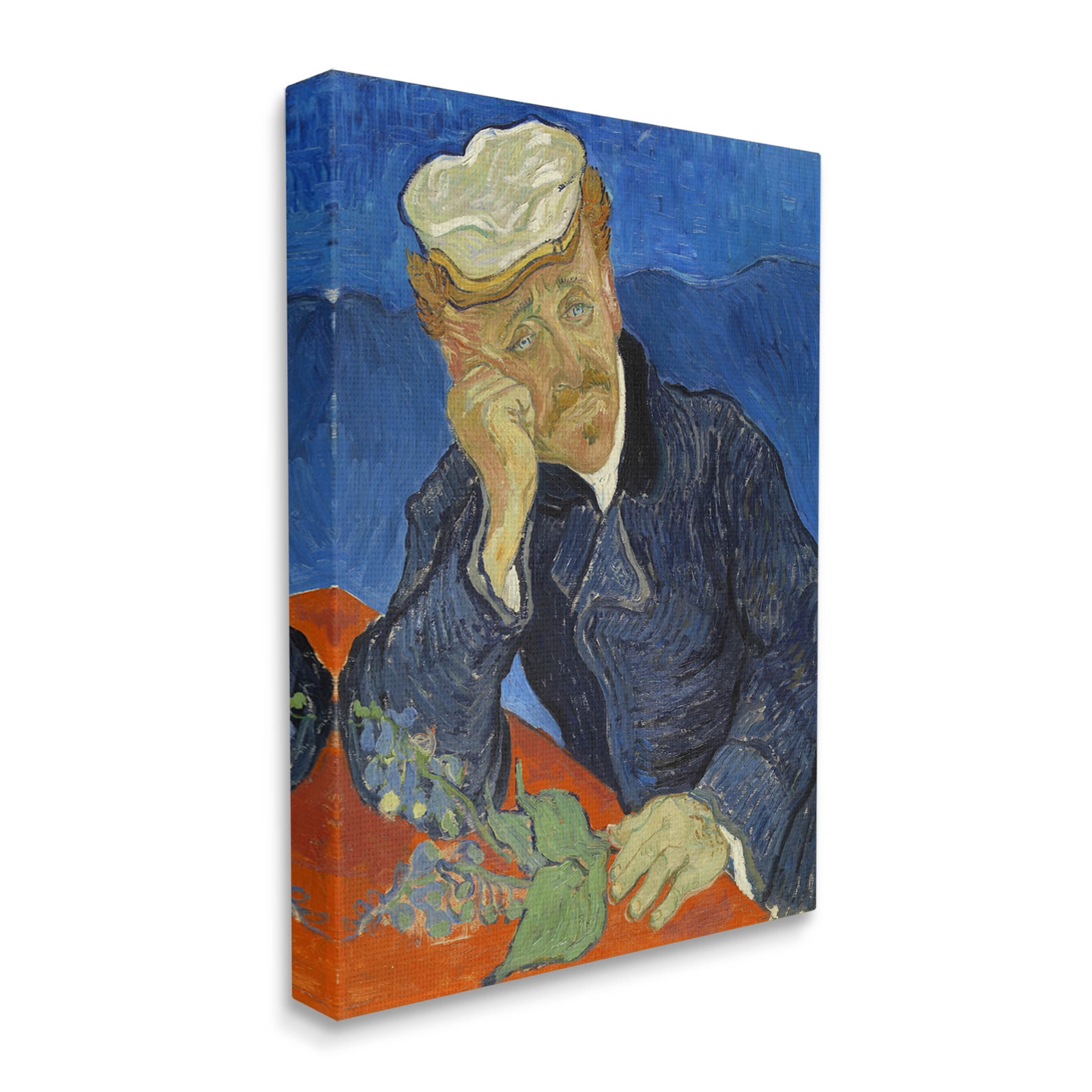 Dr Paul Gachet Van Gogh Portrait Botanical & Floral Painting Gallery Wrapped Canvas Print Wall Art
