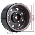 thumbnail image 2 of 1.9" Metal Beadlock Wheel Hub Rim Fits for 1/10 RC Crawler Axial SCX10 Traxxas TRX4, 2 of 3